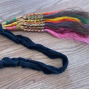Women Pranda Hair Multi Color Hand Made Hair Accessory Cultural Hair Braider